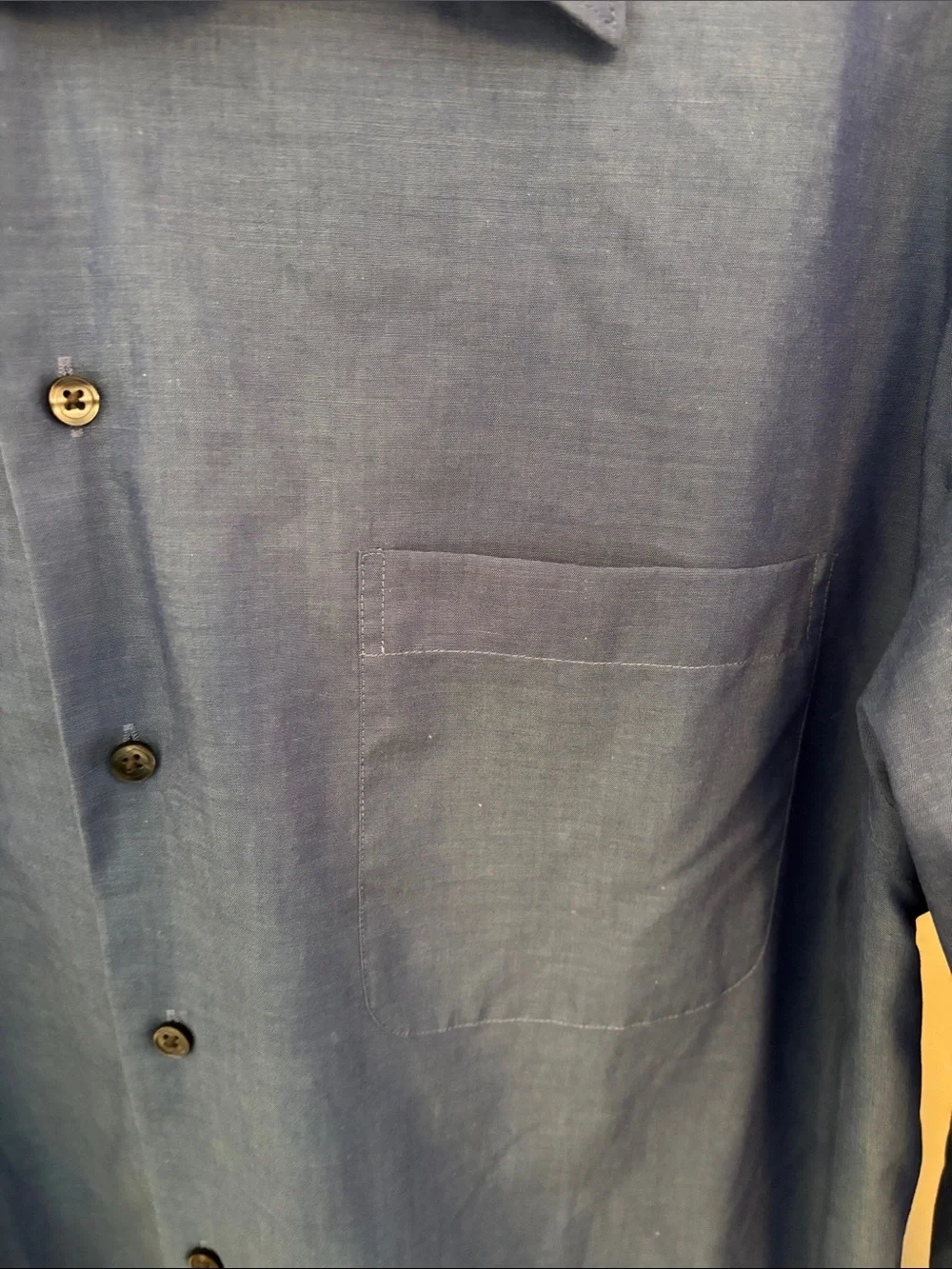 Crazy Horse Men's Blue Long-Sleeve Dress Shirt size 17